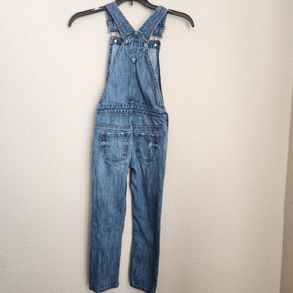 Gap Girls Overalls Size Small Distressed Denim Jeans Pants - Picture 5 of 10